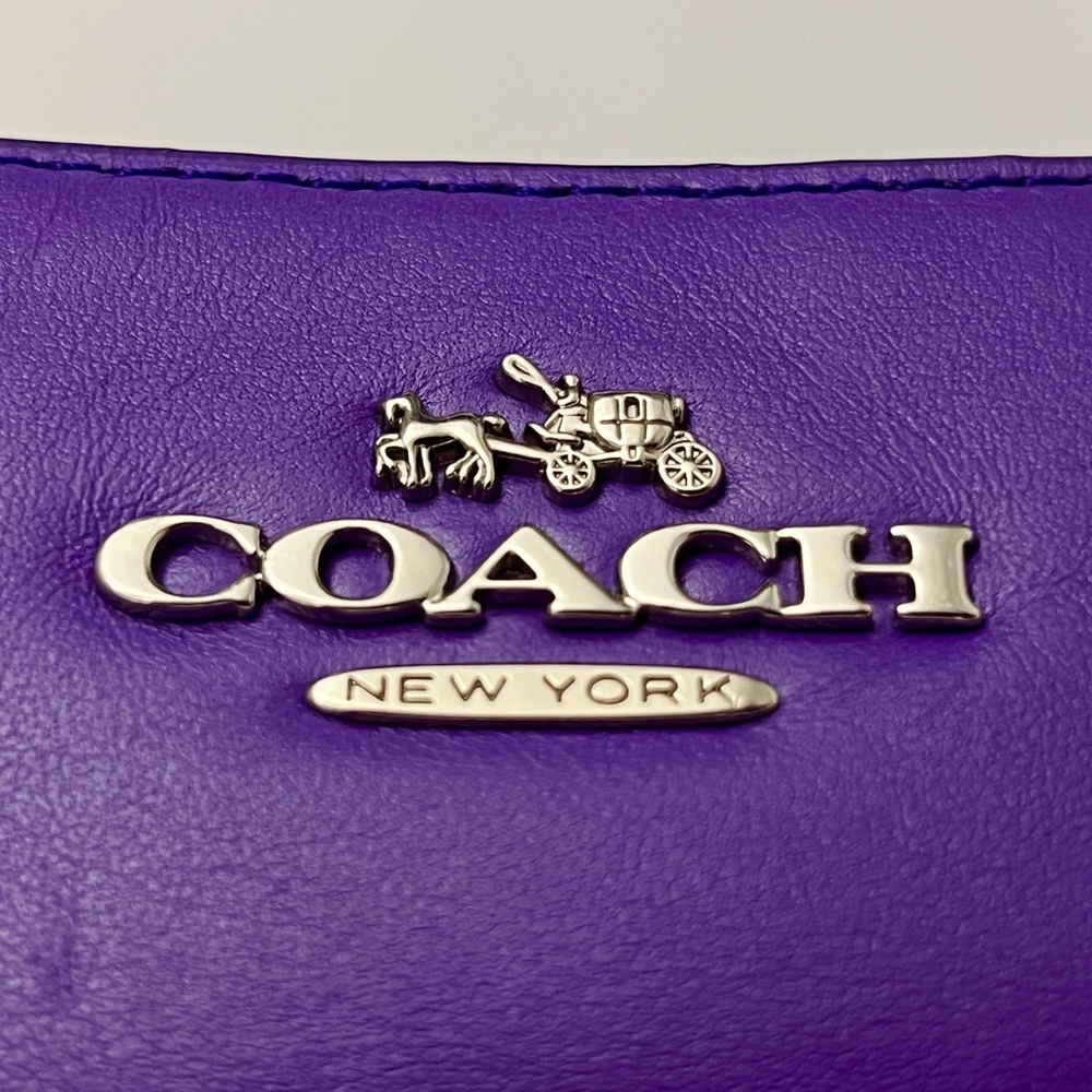 COACH Bright Purple Carryall In Smooth Relaxed Leather - Picture 6 of 14